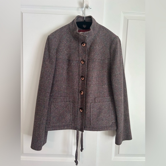 Jackets & Blazers - Vintage Henry White Dublin wool tweed blazer purple multicolor